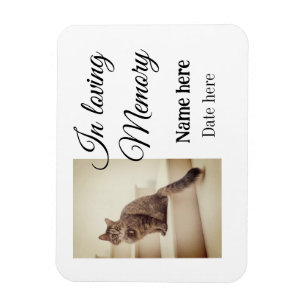 In loving memory memorial keepsake add pet name magnet