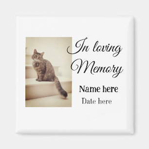 In loving memory memorial keepsake add pet name magnet