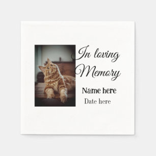 In loving memory memorial keepsake add pet name napkin