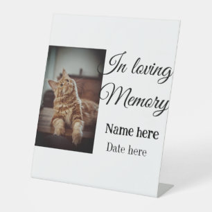 In loving memory memorial keepsake add pet name pedestal sign