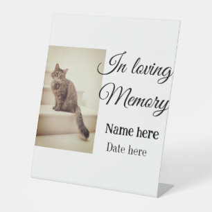 In loving memory memorial keepsake add pet name pedestal sign