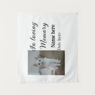 In loving memory memorial keepsake add pet name tapestry