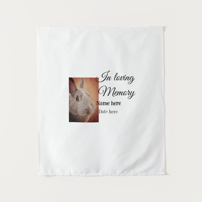 In loving memory memorial keepsake add pet name tapestry (Front)