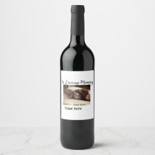 In loving memory memorial keepsake add pet name wine label