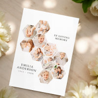 In Loving Memory Memorial Modern 10 Photos Card