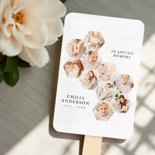 In Loving Memory Memorial Modern 10 Photos Hand Fan