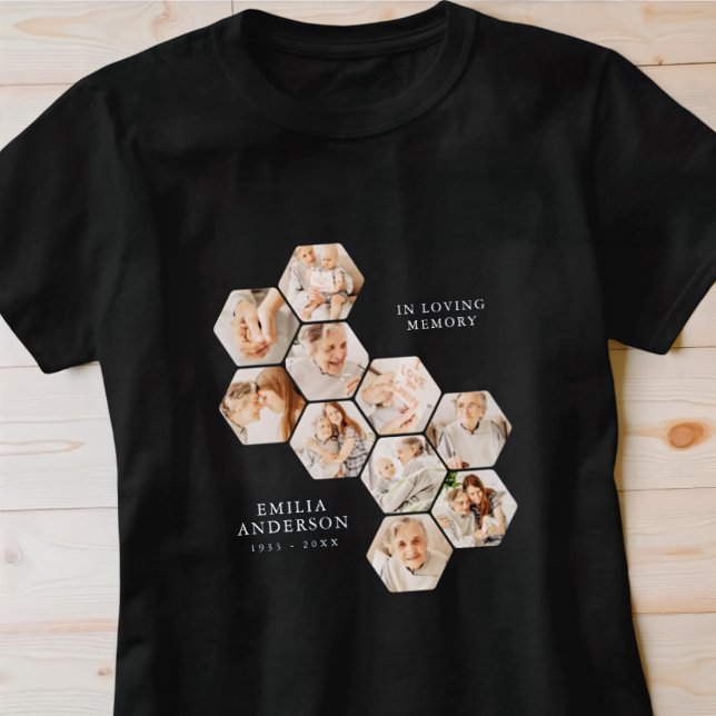 In Loving Memory Memorial Modern 10 Photos T-Shirt (Creator Uploaded)
