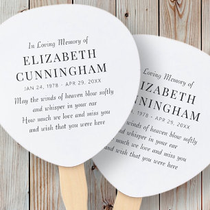 In Loving Memory Memorial Modern Simple Hand Fan