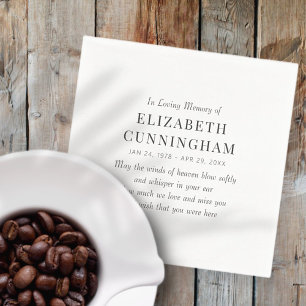 In Loving Memory Memorial Modern Simple Napkin