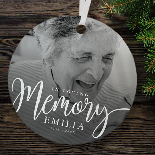 In Loving Memory Memorial Modern Simple Photo Metal Tree Decoration
