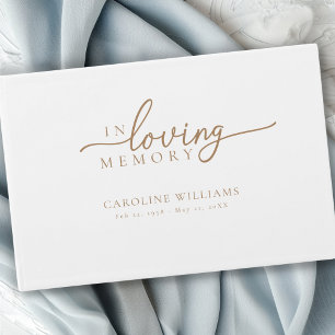 "In Loving Memory" Memorial, Name, Quote Guest Book