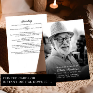 In Loving Memory Memorial Order Of Service Program Invitation