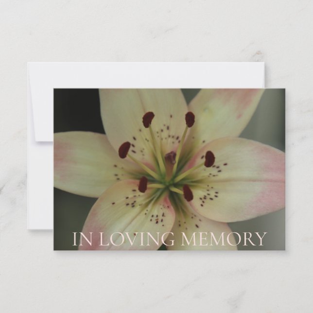 In Loving Memory Memorial Service Invitation (Front)