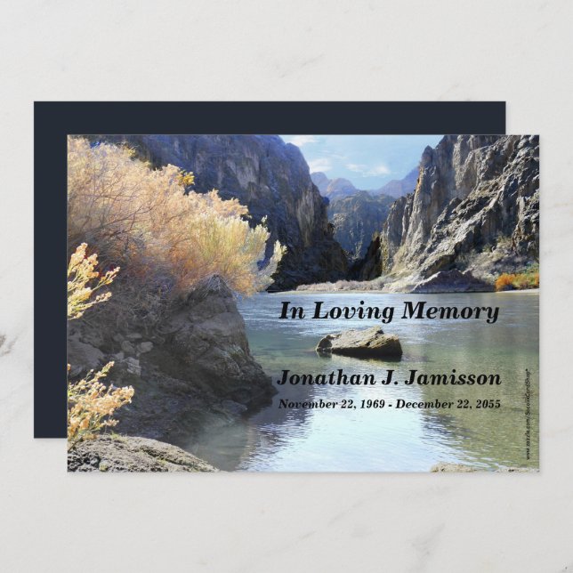 In Loving Memory Memorial Service Invitation (Front/Back)