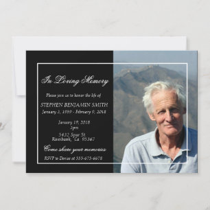 In loving Memory Memorial Service Photo Template