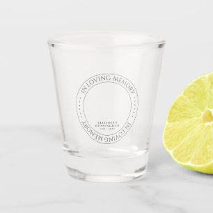 In Loving Memory Memorial Simple Elegant Photo Shot Glass