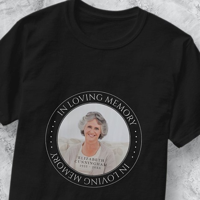In Loving Memory Memorial Simple Elegant Photo T-Shirt (Creator Uploaded)