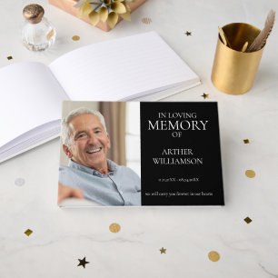In loving memory minimal photo guest book