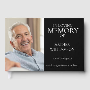 In loving memory  minimal photo guest book