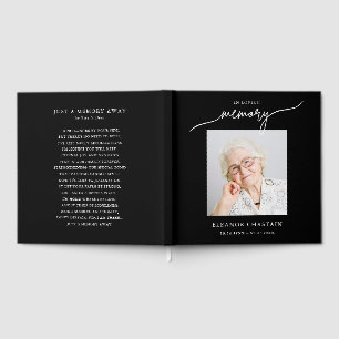In Loving Memory Minimalist Photo Sympathy Guest Book