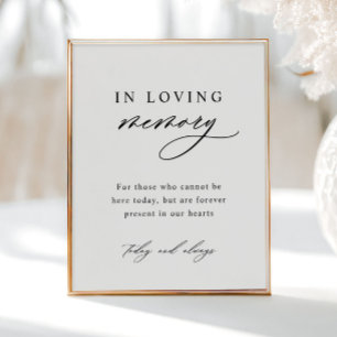 In Loving Memory Minimalist Wedding Poster