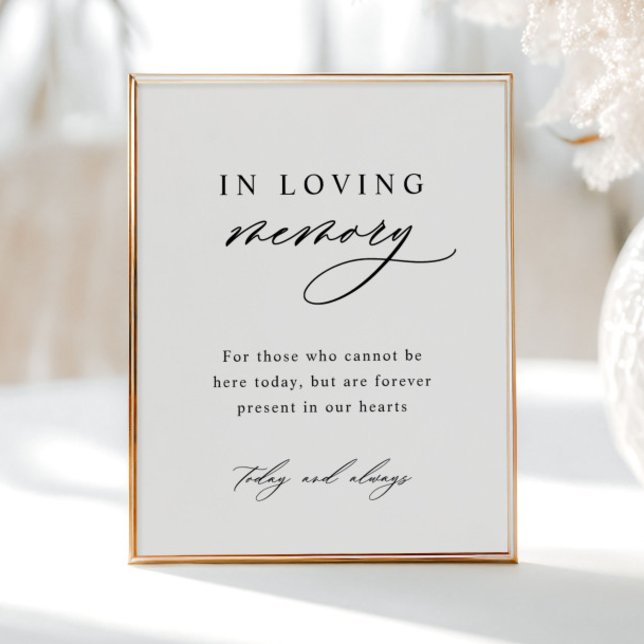 In Loving Memory Minimalist Wedding Poster (Creator Uploaded)