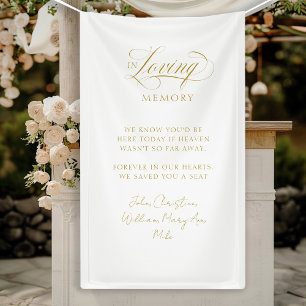 "In Loving Memory" Modern, Calligraphy, Wedding Banner