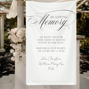 "In Loving Memory" Modern, Calligraphy, Wedding Banner