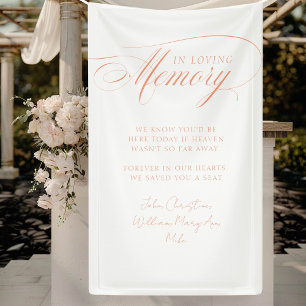 "In Loving Memory" Modern, Calligraphy, Wedding Banner