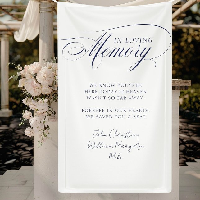 "In Loving Memory" Modern, Calligraphy, Wedding Banner ("In Loving Memory" Modern, Calligraphy, Wedding Banner.)