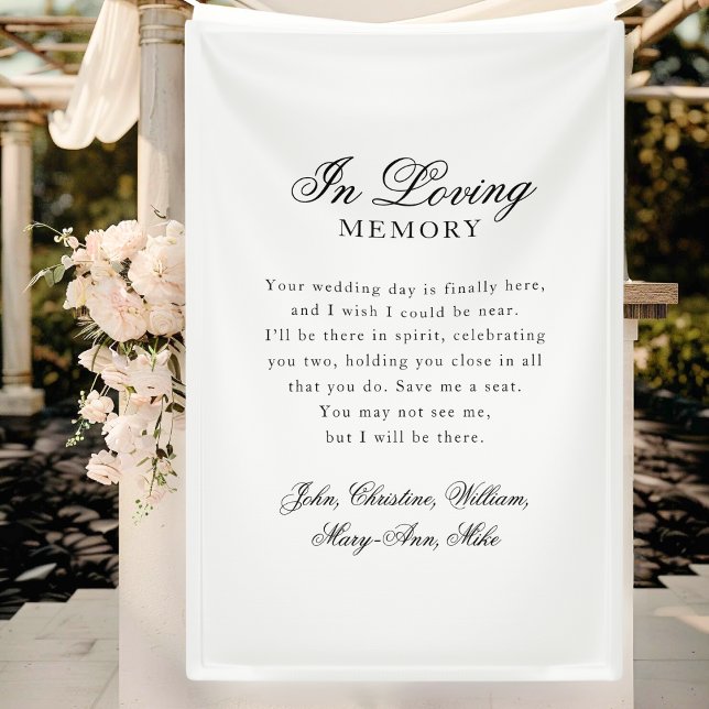 "In Loving Memory" Modern, Calligraphy, Wedding  Banner ("In Loving Memory" Modern, Calligraphy, Wedding Banner)