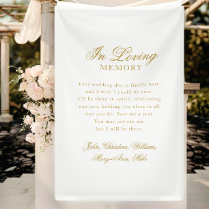 "In Loving Memory" Modern, Calligraphy, Wedding  Banner