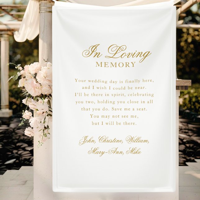 "In Loving Memory" Modern, Calligraphy, Wedding  Banner ("In Loving Memory" Modern, Calligraphy, Wedding Banner)