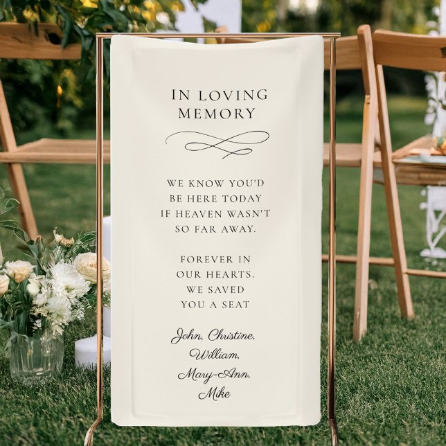 "In Loving Memory" Modern, Calligraphy, Wedding  Banner (Creator Uploaded)