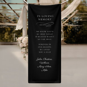 "In Loving Memory" Modern, Calligraphy, Wedding  Banner