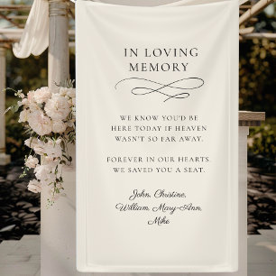 "In Loving Memory" Modern, Calligraphy, Wedding Banner