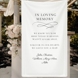 "In Loving Memory" Modern, Calligraphy, Wedding  Banner