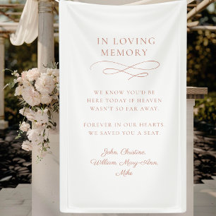 "In Loving Memory" Modern, Calligraphy, Wedding Banner
