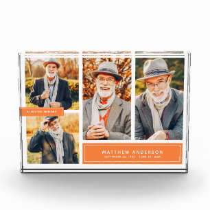 In Loving Memory Modern Colour Photo Block