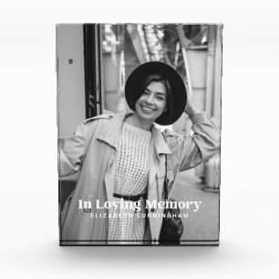 In Loving Memory Modern Custom Photo Memorial Block