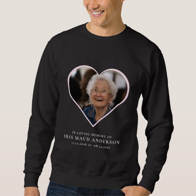 in loving memory  modern cute heart photo T-Shirt Sweatshirt (Front)