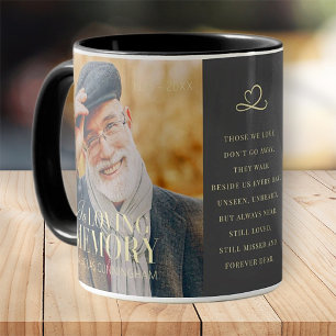In Loving Memory Modern Elegant Photo Memorial Mug
