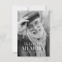 In Loving Memory Modern Elegant Photo Memorial
