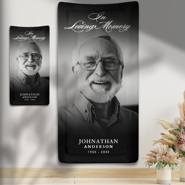 In Loving Memory Modern Memorial/Funeral Photo Banner (Creator Uploaded)