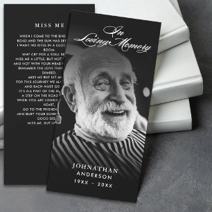 In Loving Memory Modern Memorial Photo Bookmark
