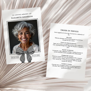 In Loving Memory Modern Order of Service Photo Programme