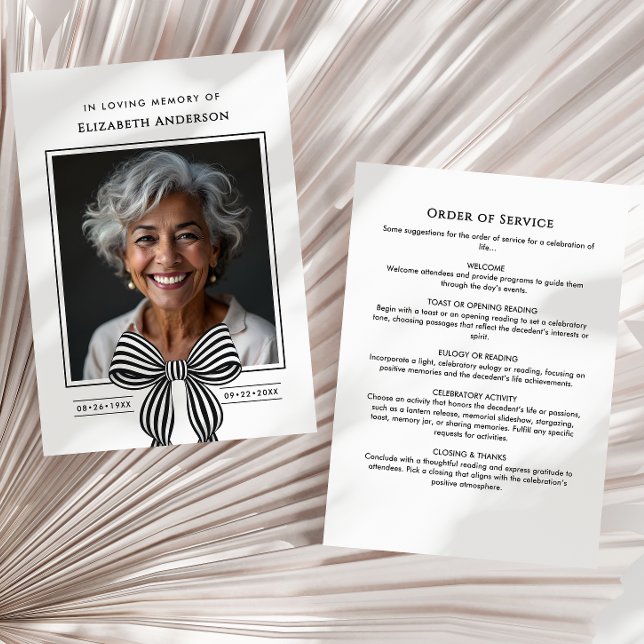 In Loving Memory Modern Order of Service Photo Programme (Creator Uploaded)