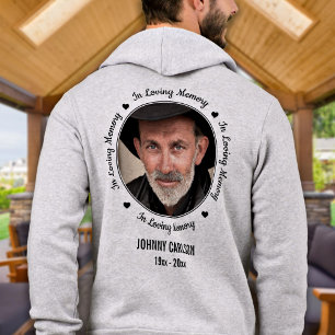 In Loving Memory Modern Photo Tribute Memorial Hoodie