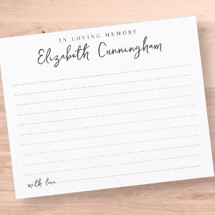 In Loving Memory Modern Simple Funeral Attendance