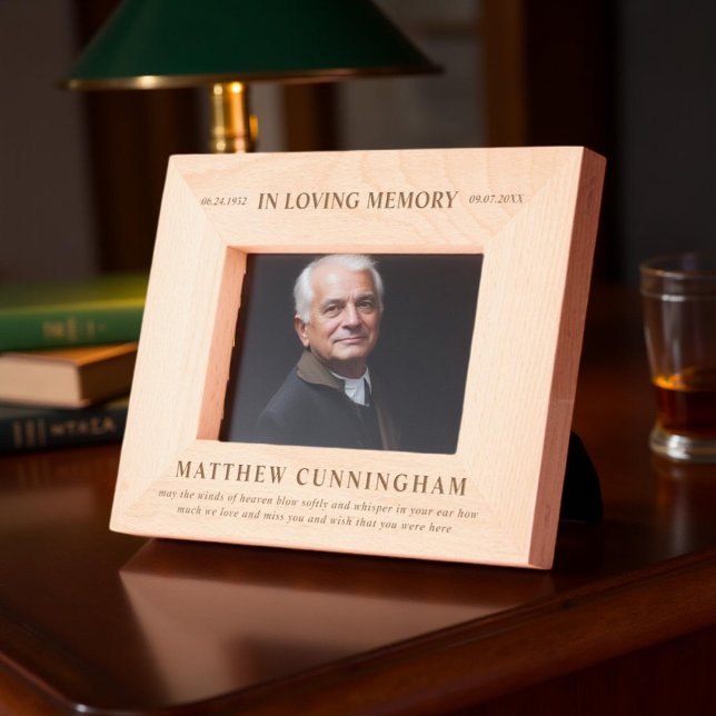 In Loving Memory Modern Simple Minimalist Etched Frames (Creator Uploaded)